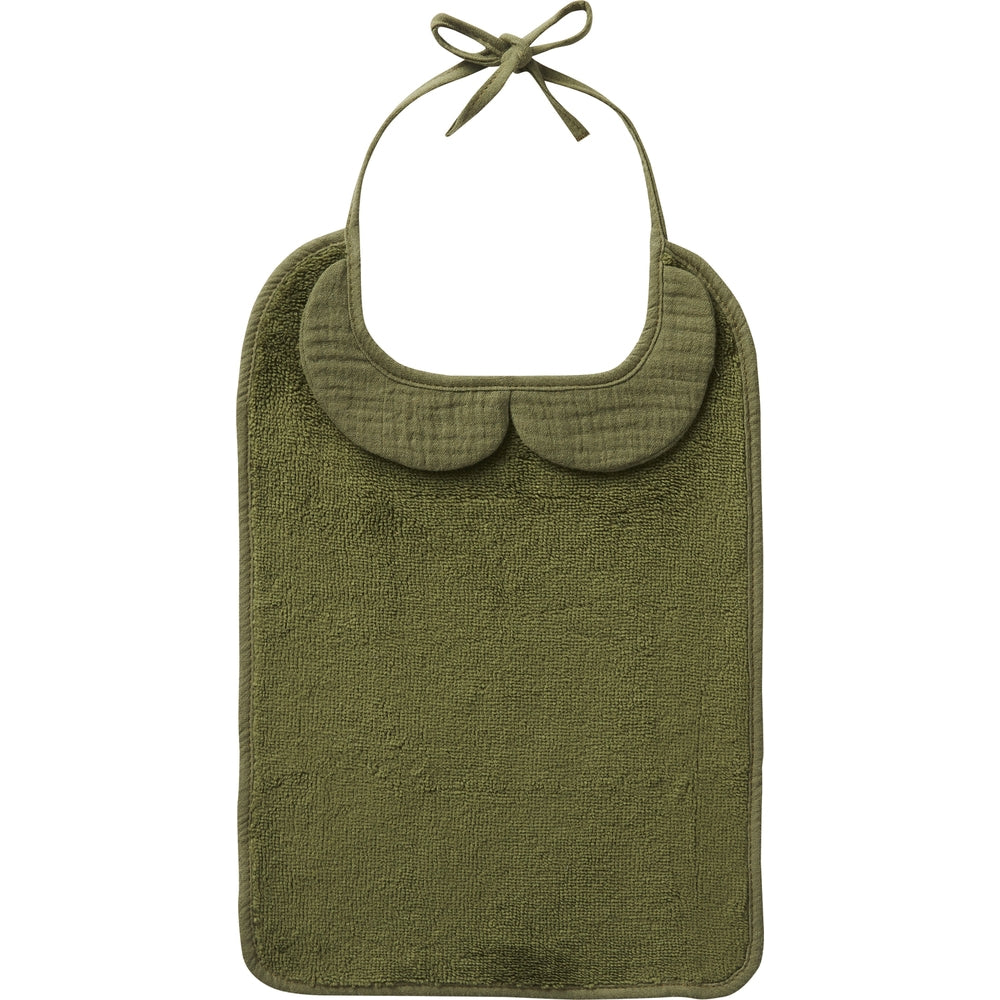 Grand bavoir Soft bambou et gaze de coton kaki