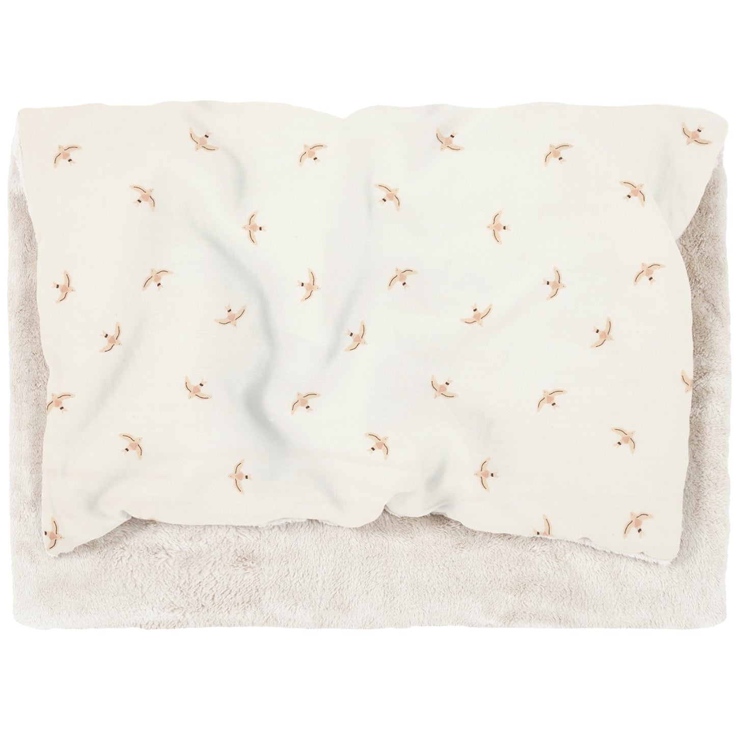 Couverture d'hiver en mousseline double Wabi-sabi Nude haiku birds natural