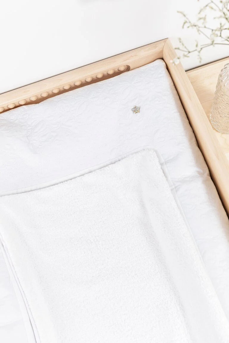 Housse de matelas à langer Délicatesse nacre