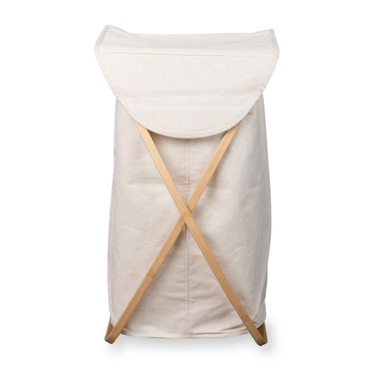 Panier à linge pliable beige naturel - Quax