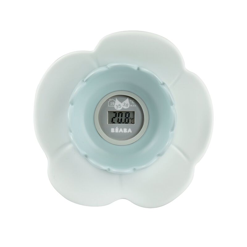 Thermomètre de bain lotus bleu vert