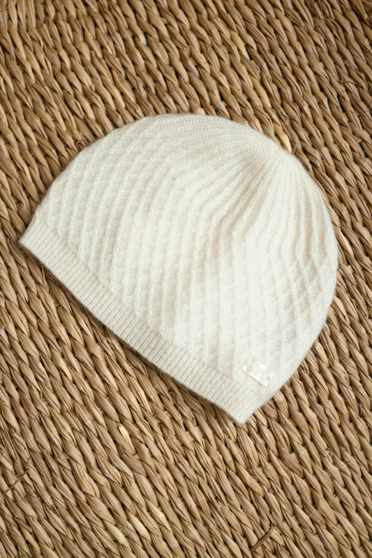 Bonnet Ecru cachemire
