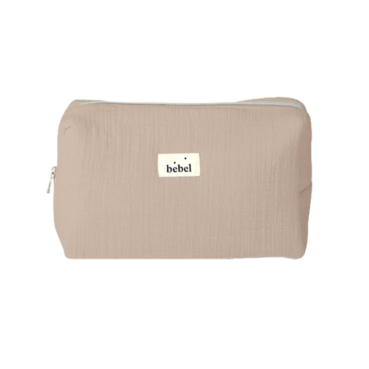 Trousse de toilette effet lin beige - Bebel