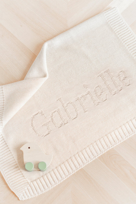 Plaid personnalisé Laine beige - tartine et chocolat