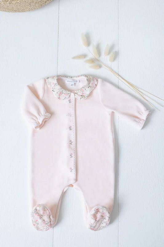 Jardin Hivernal Pyjama velours rose - TC