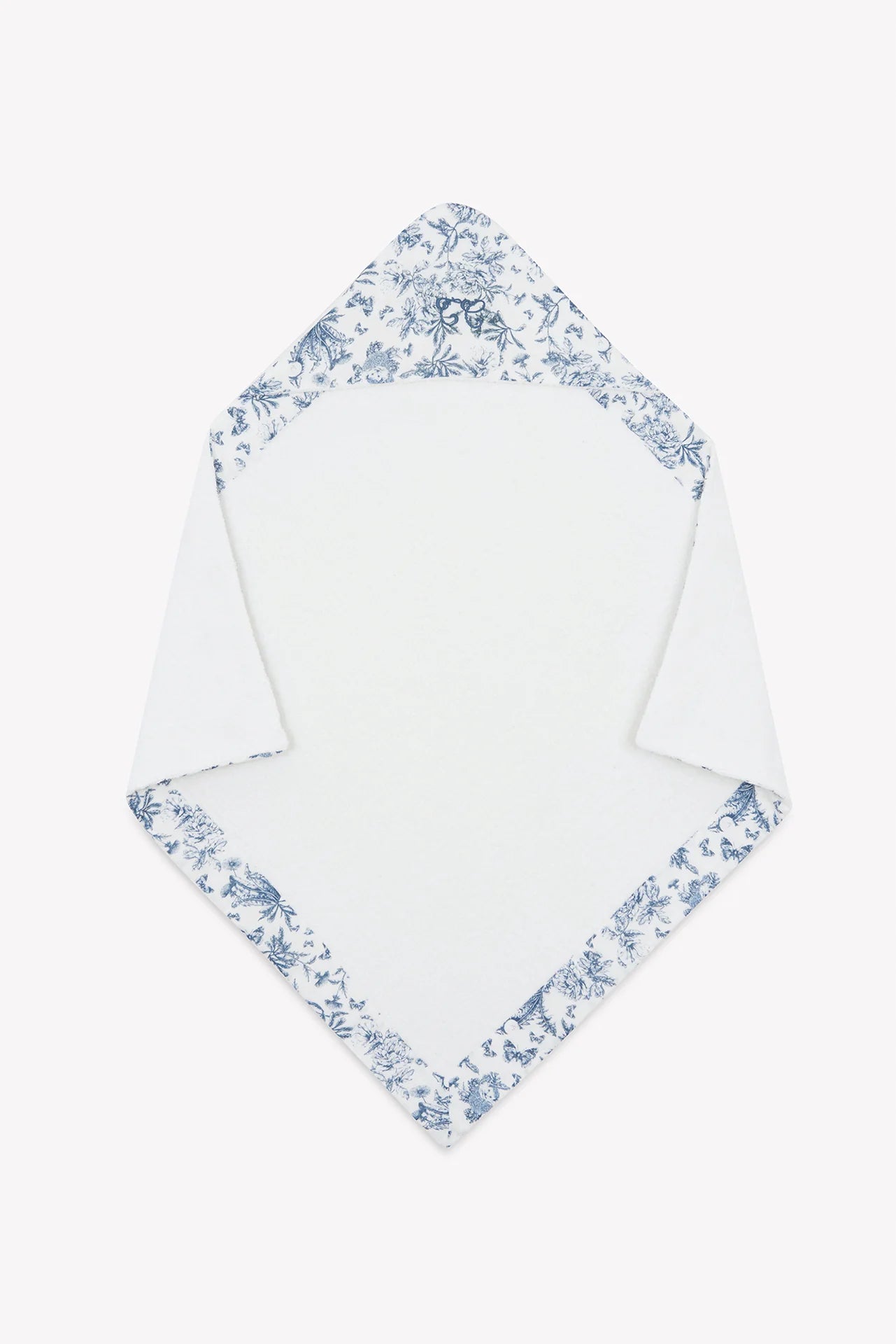 Cape de bain Imprimé inspiration toile de jouy bleu