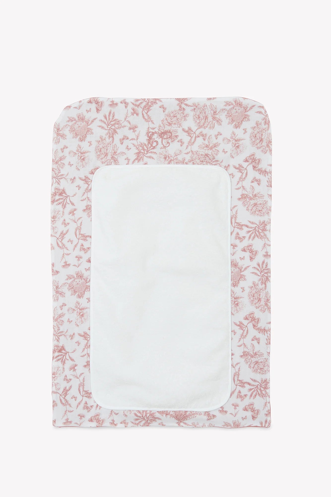 Housse de matelas à langer Imprimé inspiration Toile de Jouy rose