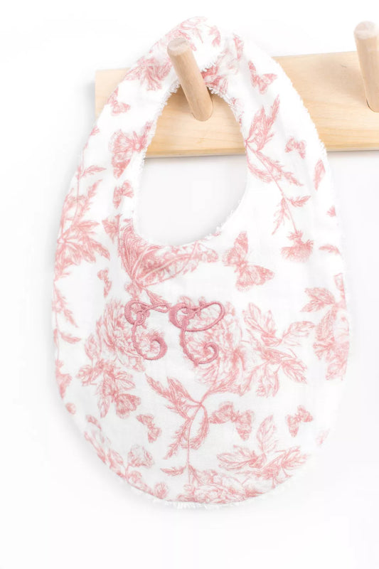 Bavoir Toile de Jouy Rose T1 - Tartine et Chocolat
