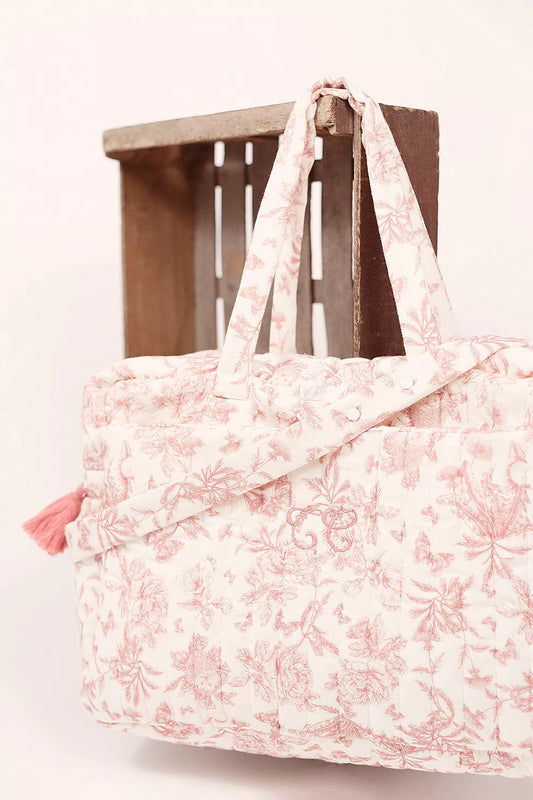 Sac à langer Toile de Jouy Rose - Tartine et Chocolat