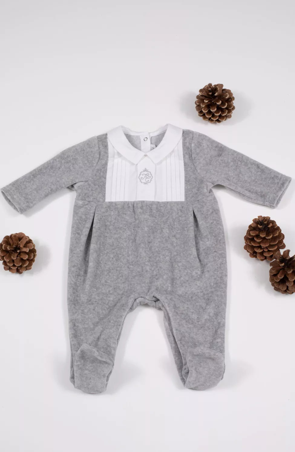 Pyjama gris velours - Tartine et Chocolat