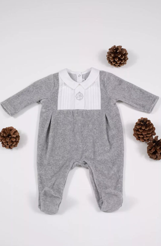 Pyjama gris velours - Tartine et Chocolat