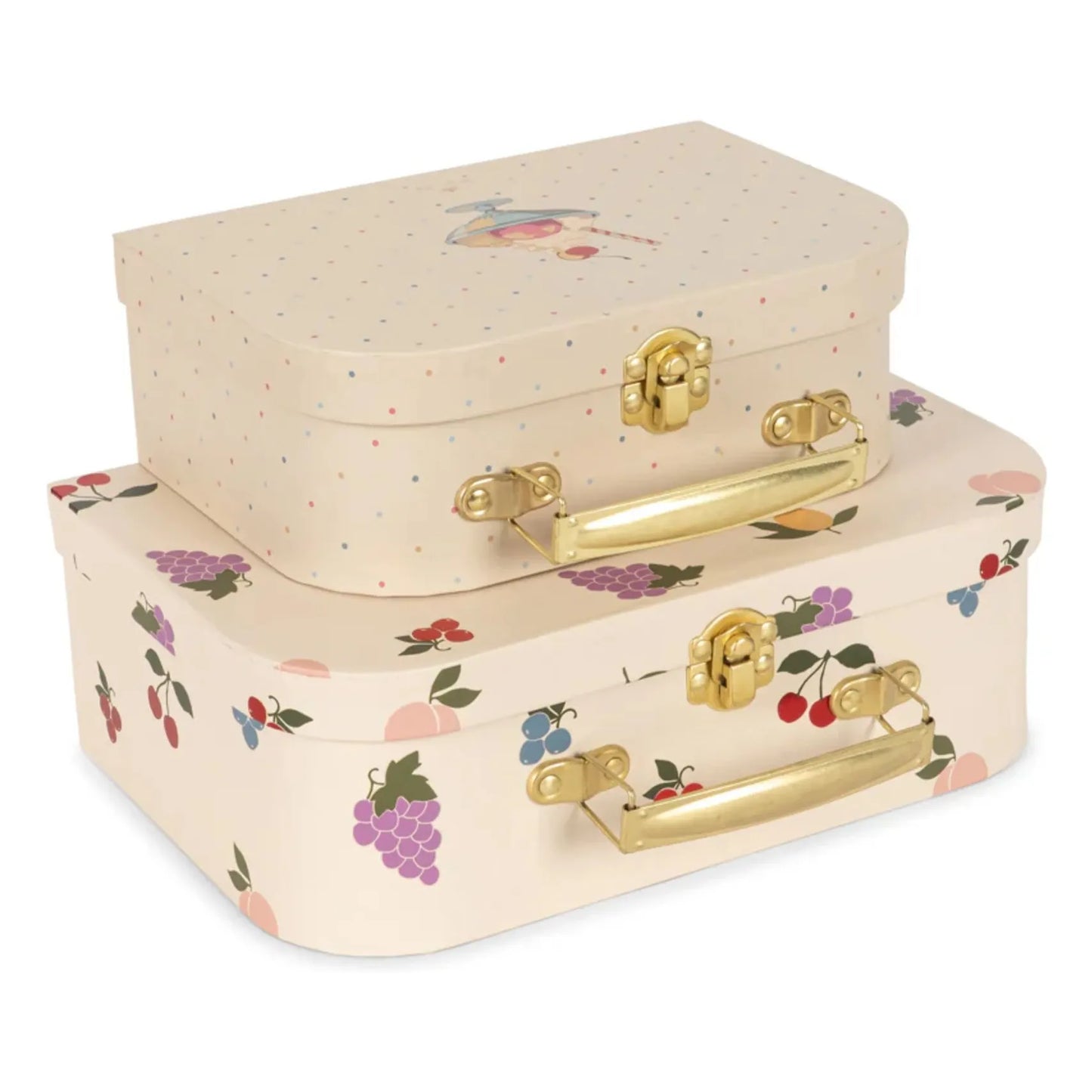 Petites valises de rangement Fruity | Beige - Konges
