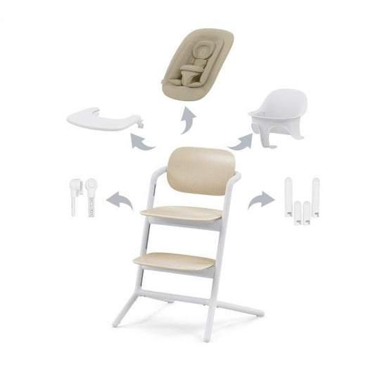 Chaise haute LEMO Sand White - Cybex