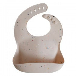 Bavoir silicone vanille confetti - Mushie
