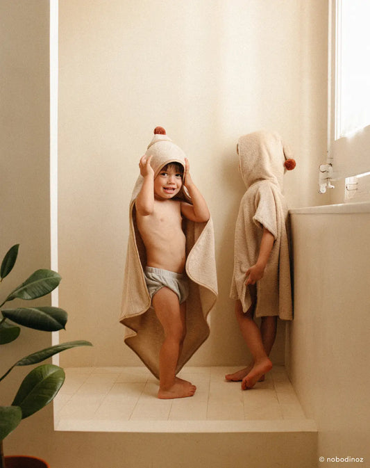Poncho de bain Almond - Nobodinoz