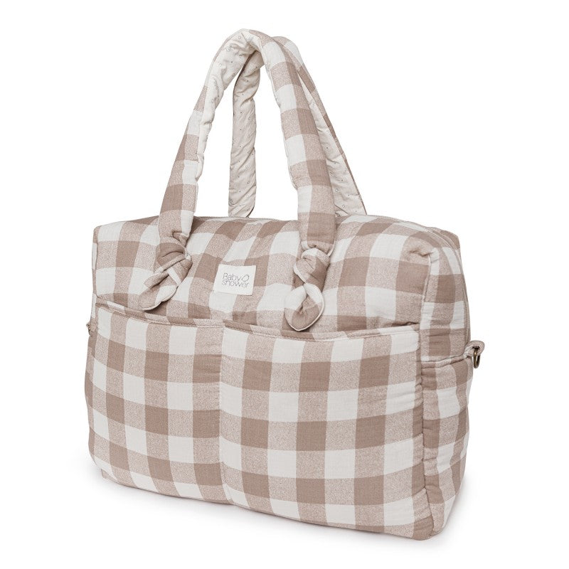 Sac maternite sophie vichy caramel