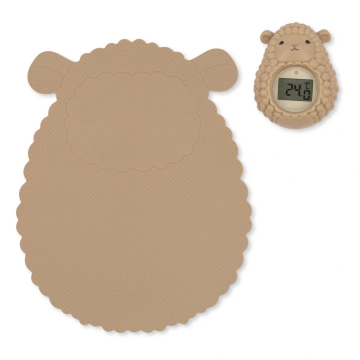 Thermomètre et tapis de bain mouton - Konges