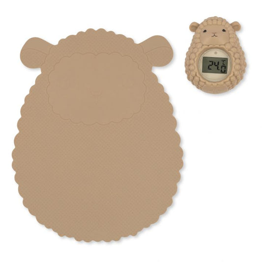 Thermomètre et tapis de bain mouton - Konges