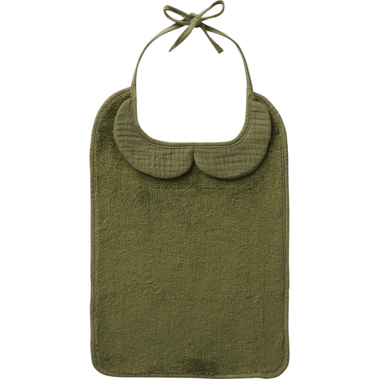 Grand bavoir Soft bambou et gaze de coton kaki