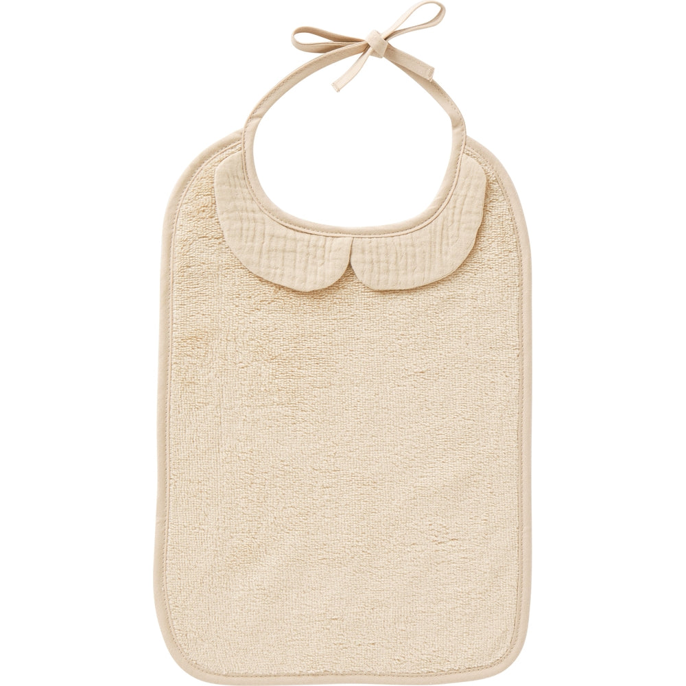 Grand bavoir Soft bambou et gaze de coton Biscuit