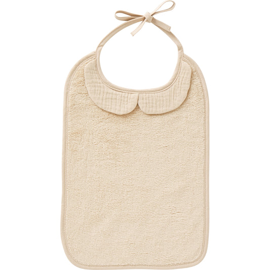 Grand bavoir Soft bambou et gaze de coton Biscuit