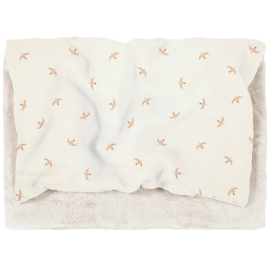 Couverture d'hiver en mousseline double Wabi-sabi Nude haiku birds natural