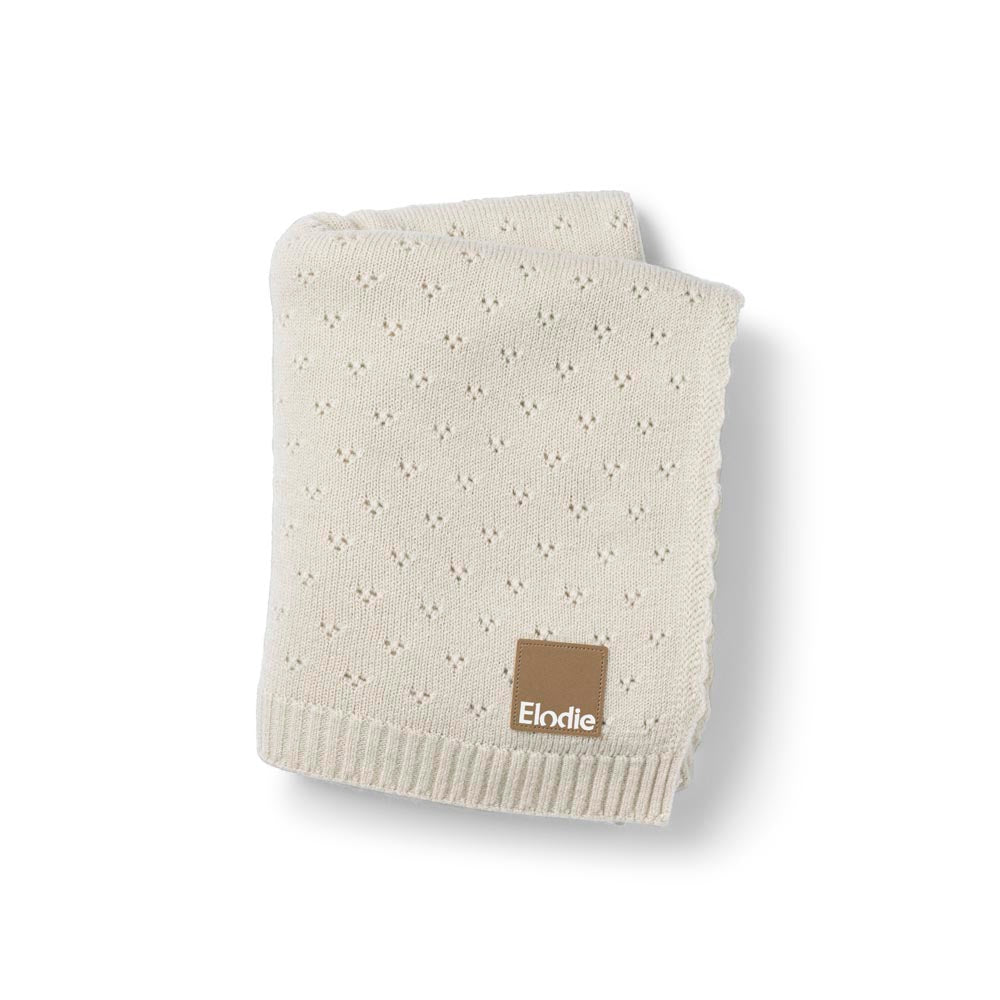 Couverture en maille pointelle - Creamy White