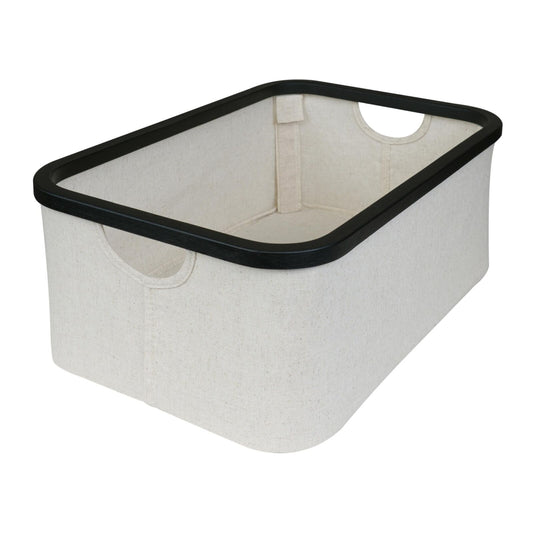 Panier Table à Langer - 45 x 30 cm - Beige-Noir