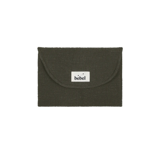 Matelas à langer de voyage kaki effet lin - Bebel