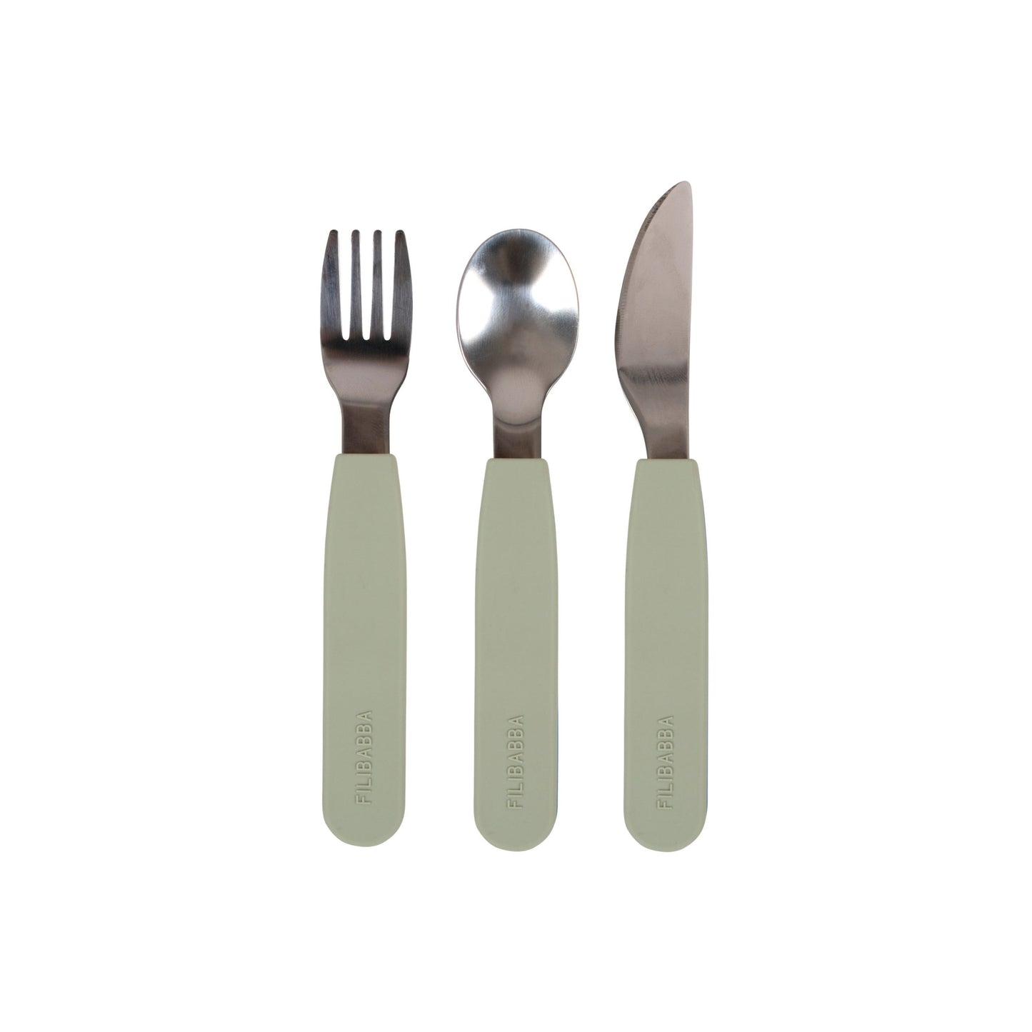 Filibabba – Set de couverts en silicone – Vert