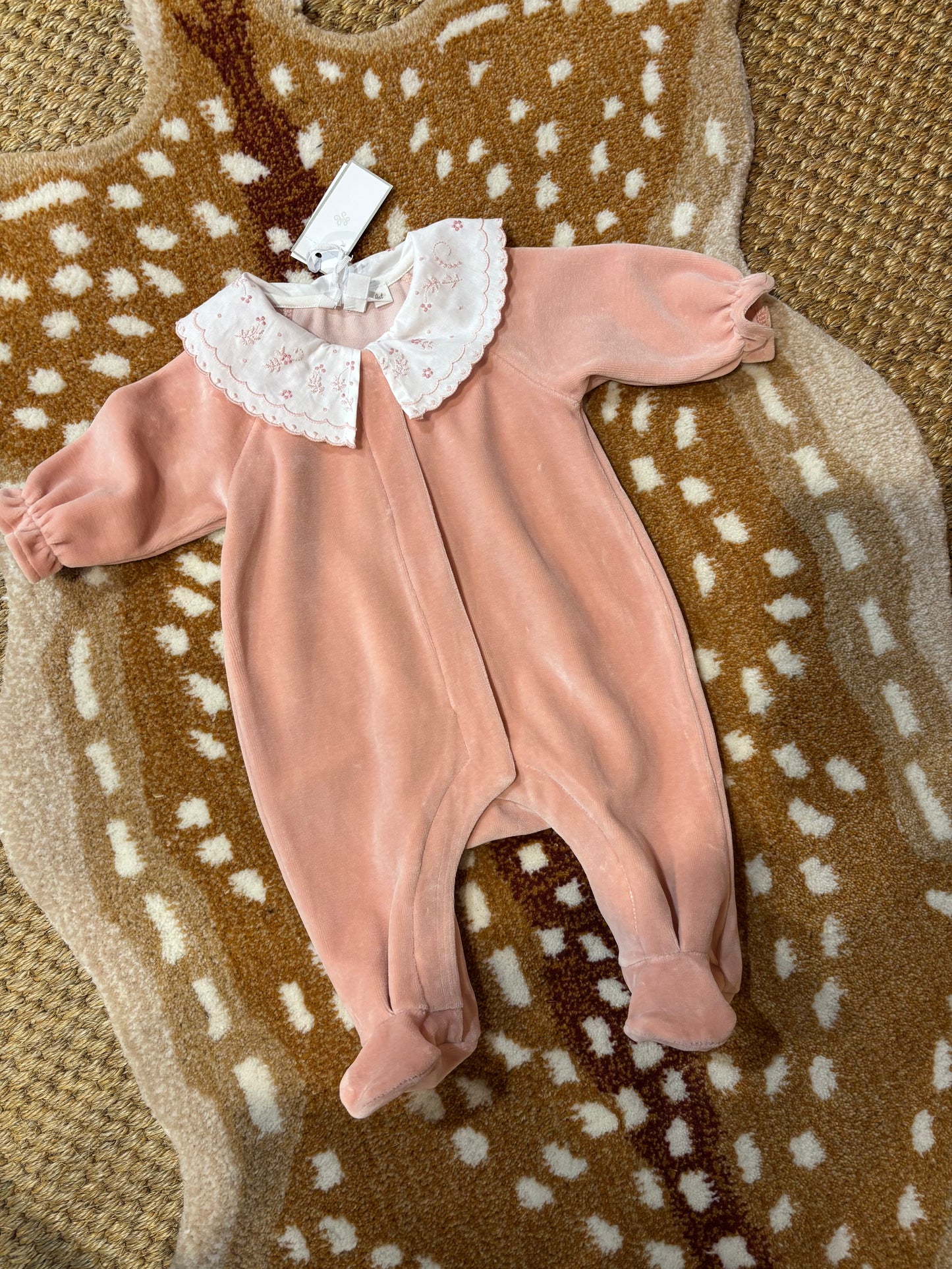 Pyjama velours Abricot - Tartine et chocolat