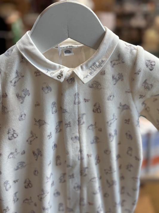 Pyjama velours animaux - Tartine et chocolat