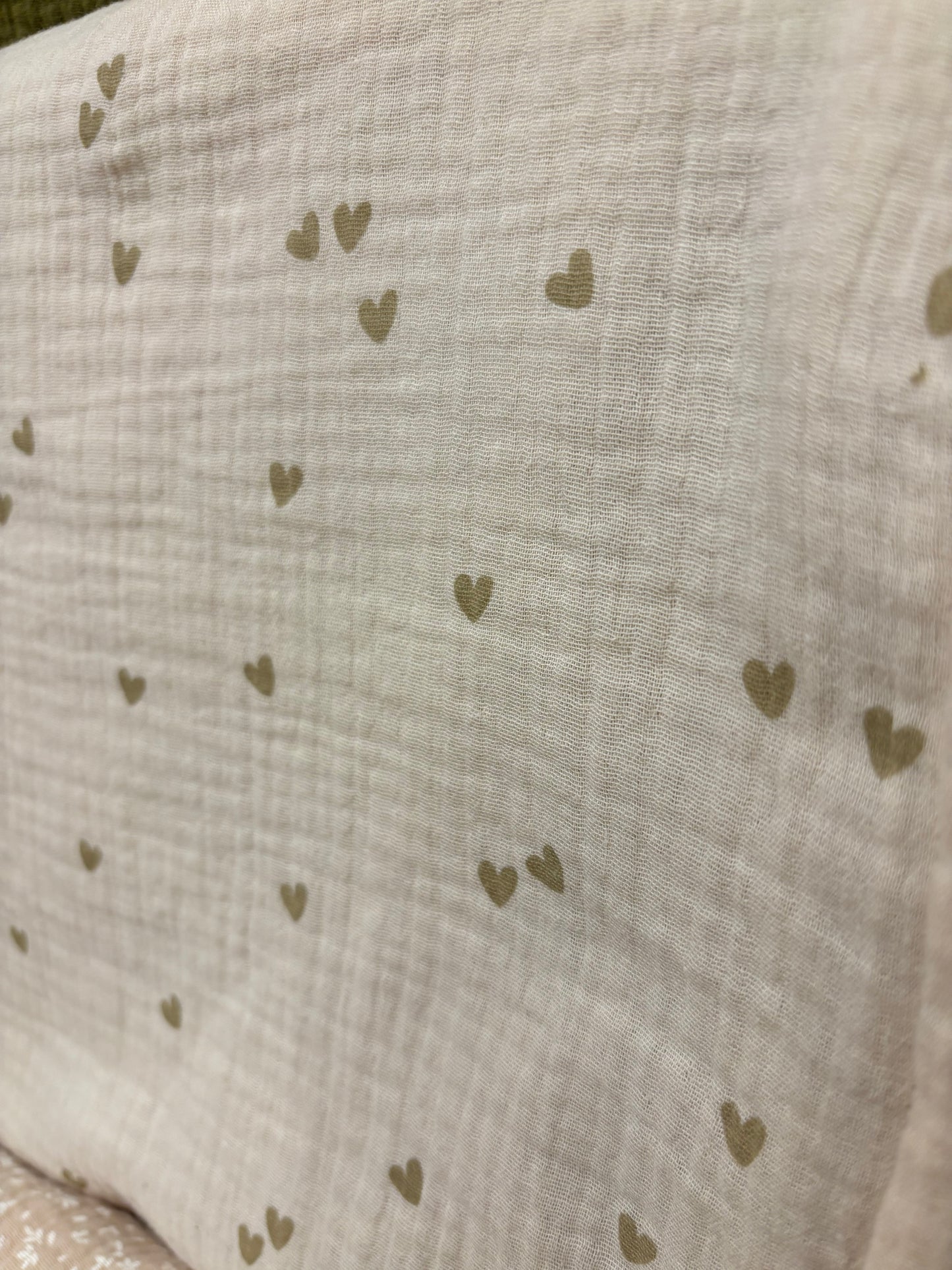 Couverture doublée imprimée cœurs