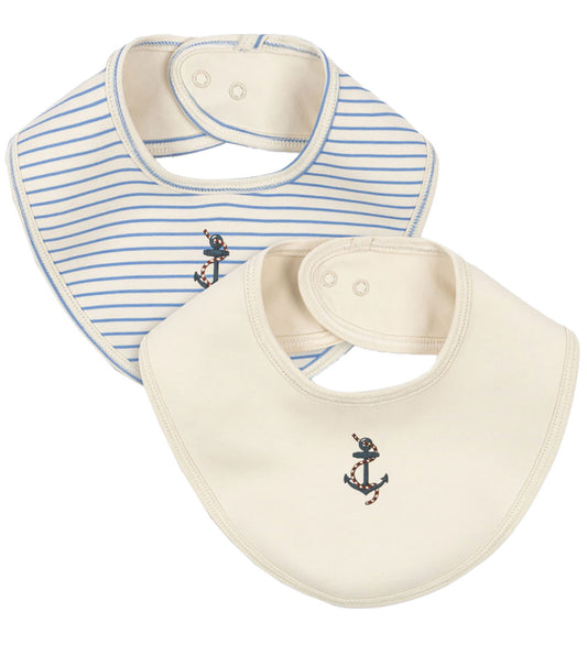 Lot 2 bavoirs marin - Konges