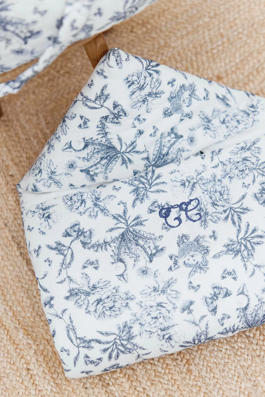 Nid d'ange Imprimé inspiration toile de jouy ble