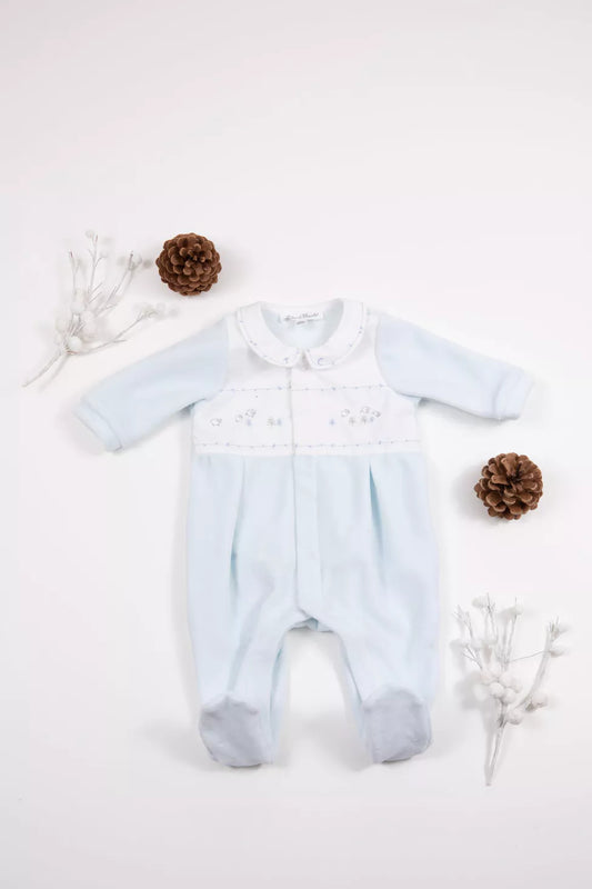 Pyjama bleu ciel velours - Tartine et Chocolat