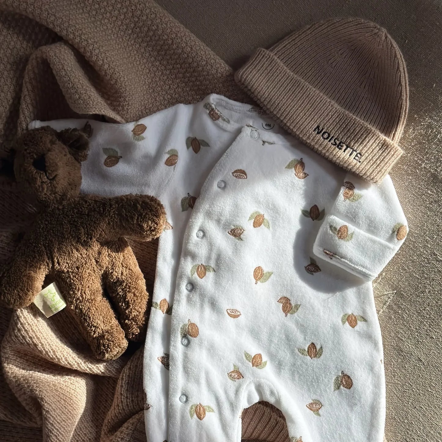 Pyjama   bébé   velours   -   Tonka