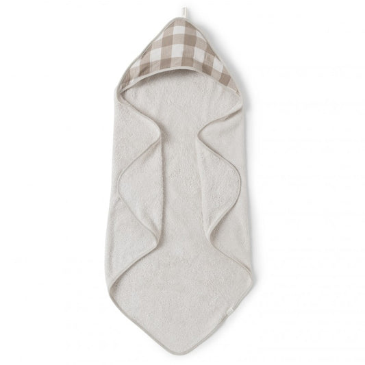 Cape de bain vichy caramel