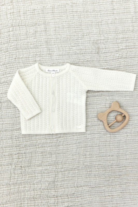 Cardigan écru torsadé - TC