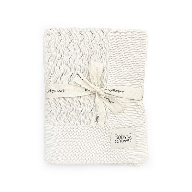 Couverture tricot classic cashmere ivory