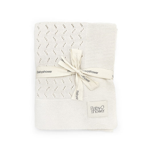 Couverture tricot classic cashmere ivory