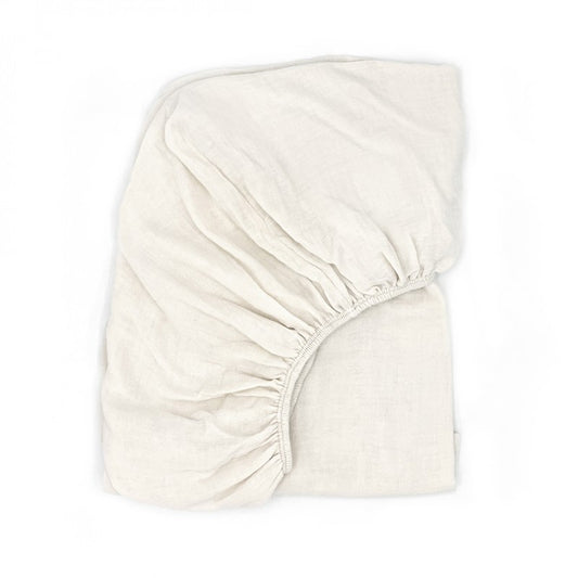 Drap housse lit ivory powder - baby shower