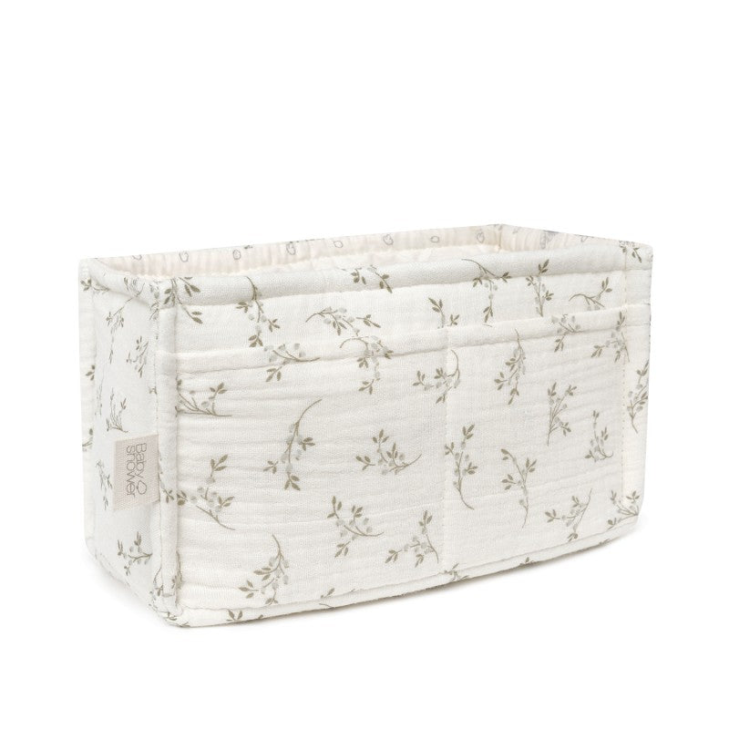 Panier de rangement nappies bloom olive