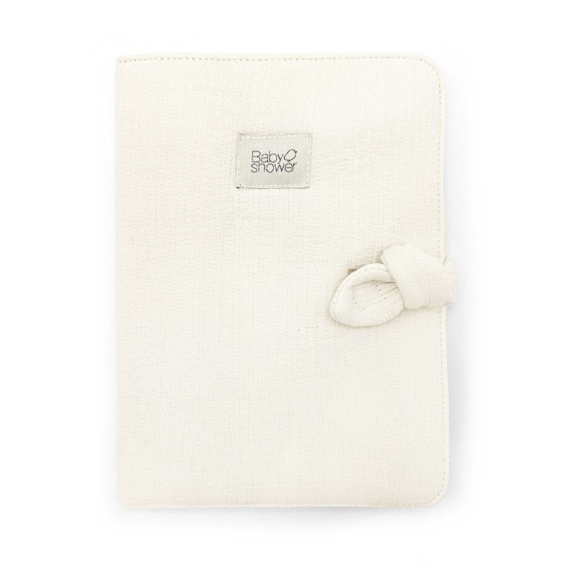 Protege carnet sante knot ivory powder