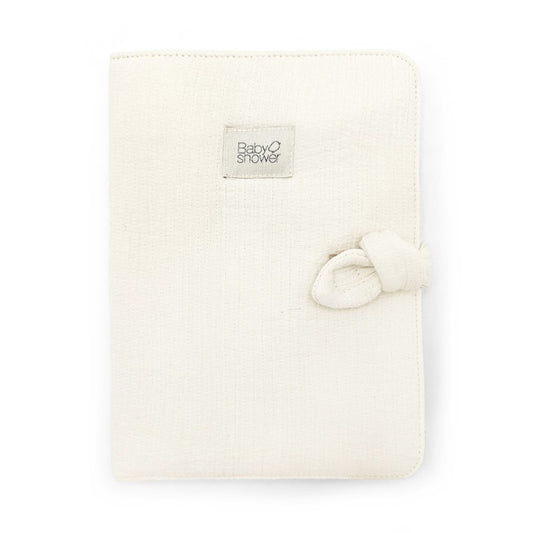 Protege carnet sante knot ivory powder