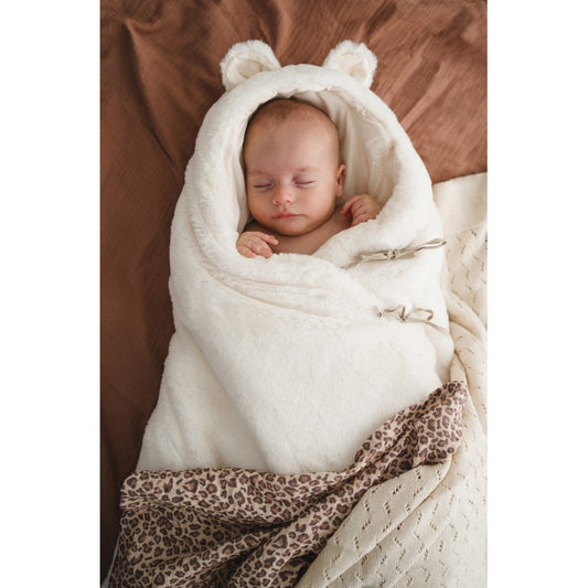 Nid d'ange zippie minky ivory - baby shower
