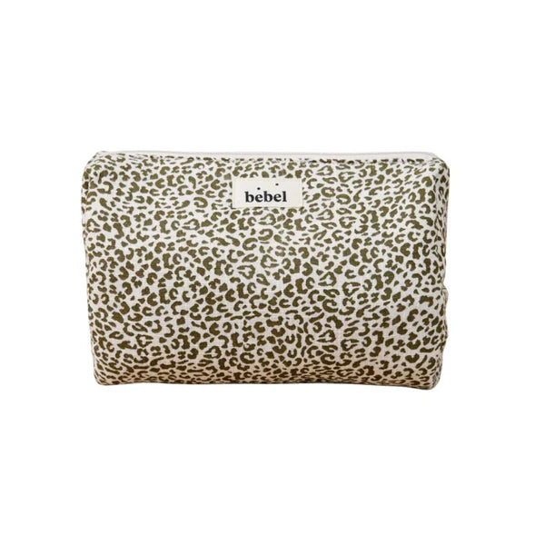 Trousse toilette leopard kaki