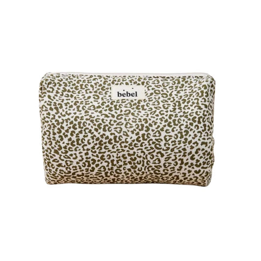 Trousse toilette leopard kaki